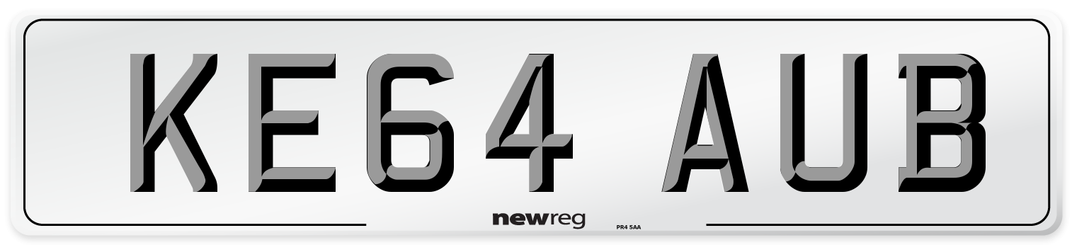 KE64 AUB Number Plate from New Reg